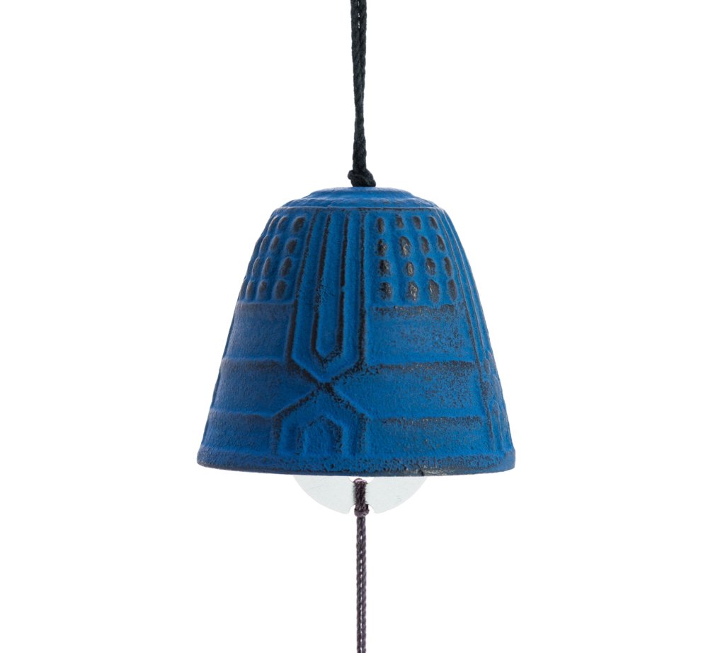 Campana Feng Shui Furin In Ghisa Giapponese - Nero, 5.5 Cm, Con Banderuola, Per Interni Ed Esterni - Foto 8